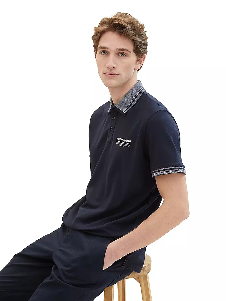 TOM TAILOR Poloshirt dunkelblau