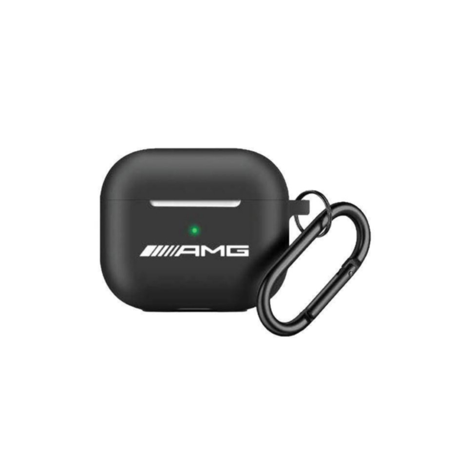 AirPods Pro 2 / AirPods Pro Silikon Schutzhülle Abdeckung mit Karabinerhaken (AMAP2RBK) - Schwarz
