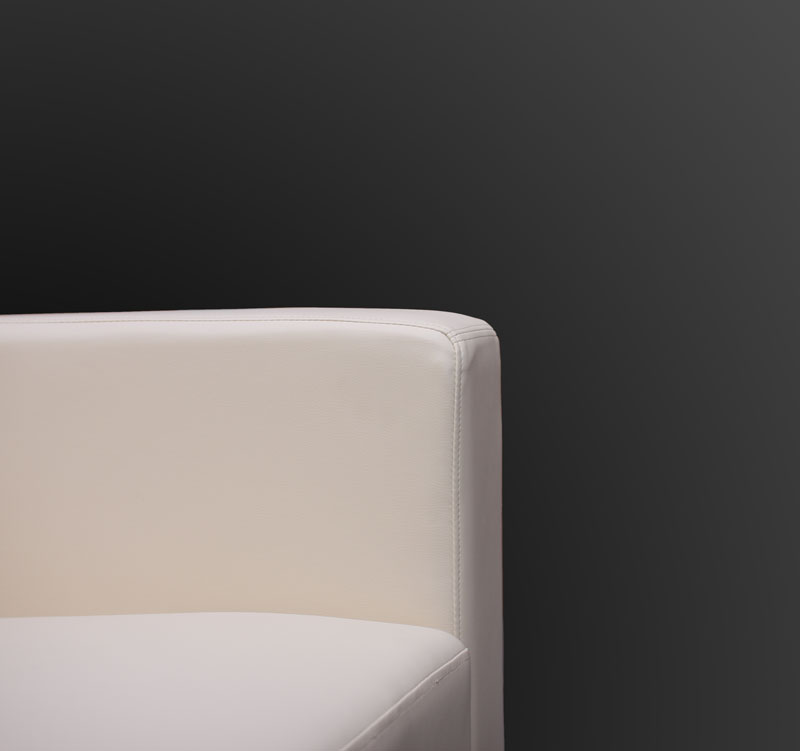 2er Sofa Lille, Kunstleder ~ weiß