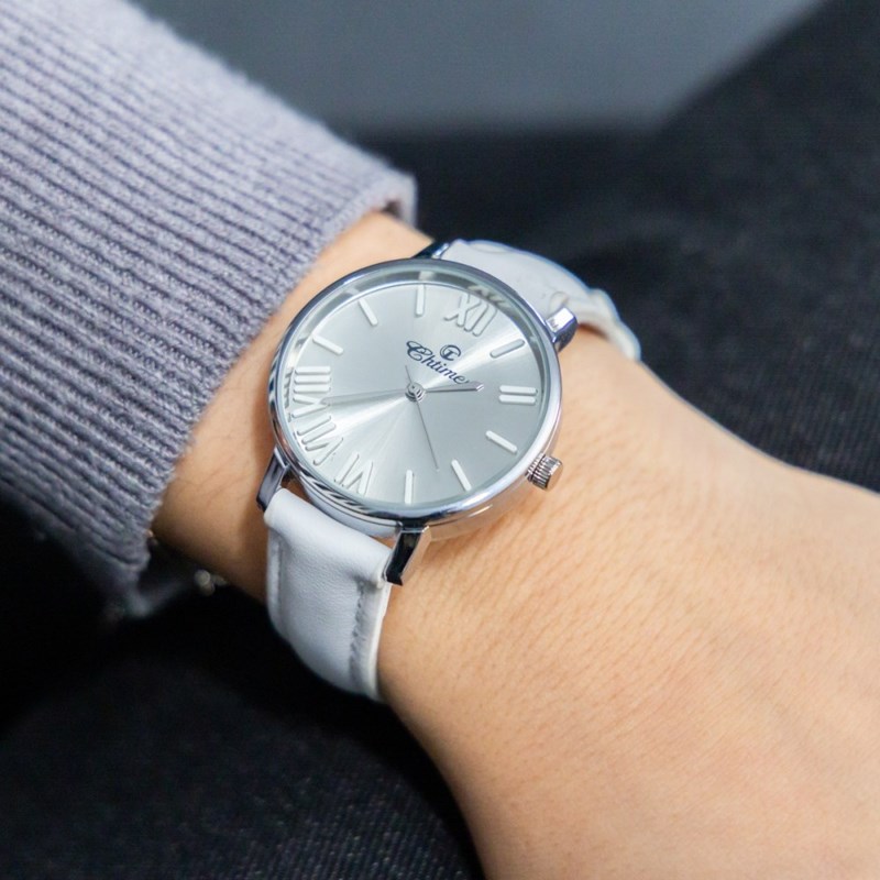 Montre Femme CHTIME bracelet Cuir Blanc