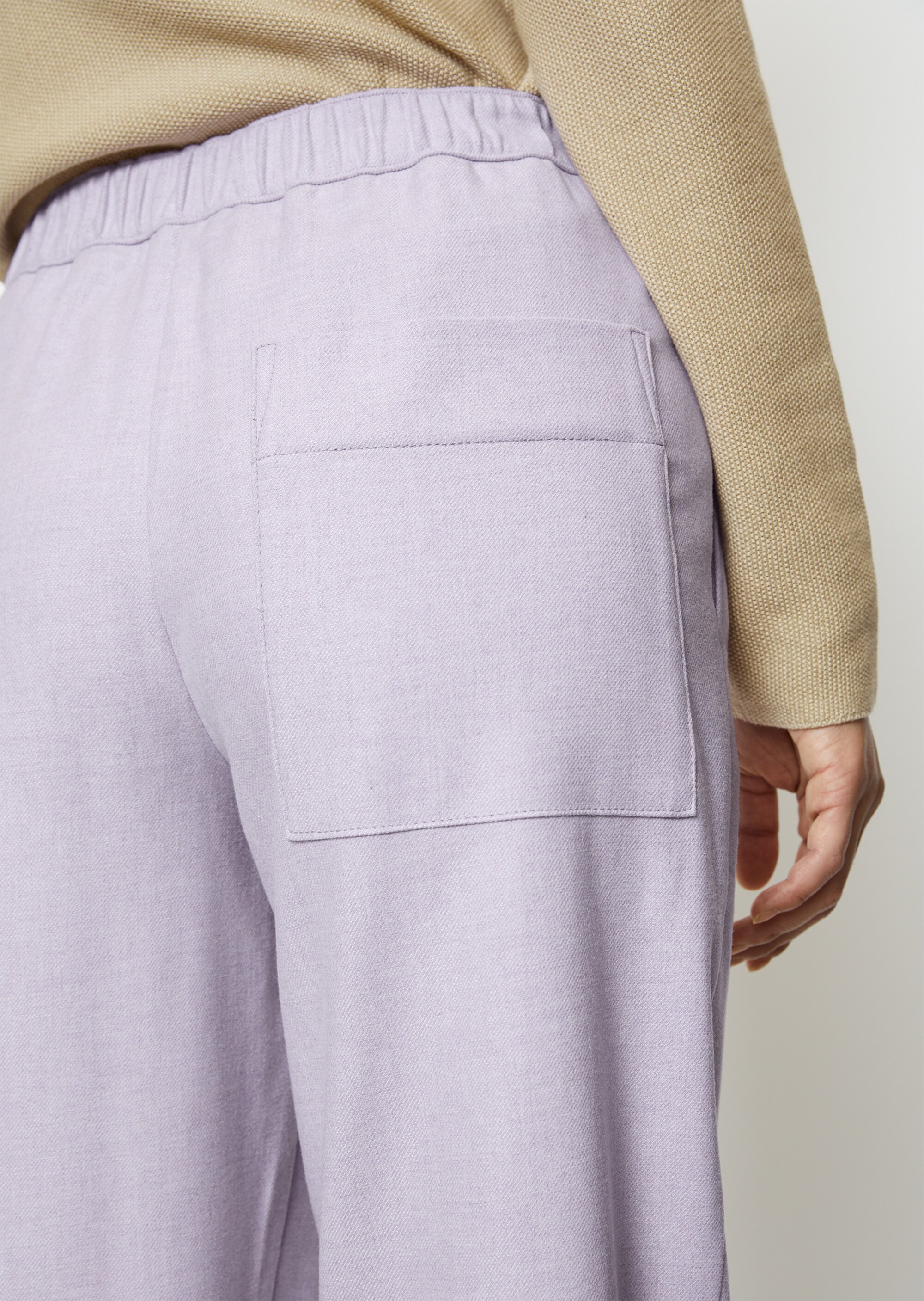 Elegante Cargo-Joggpants aus Viskose-Wolle-Mix