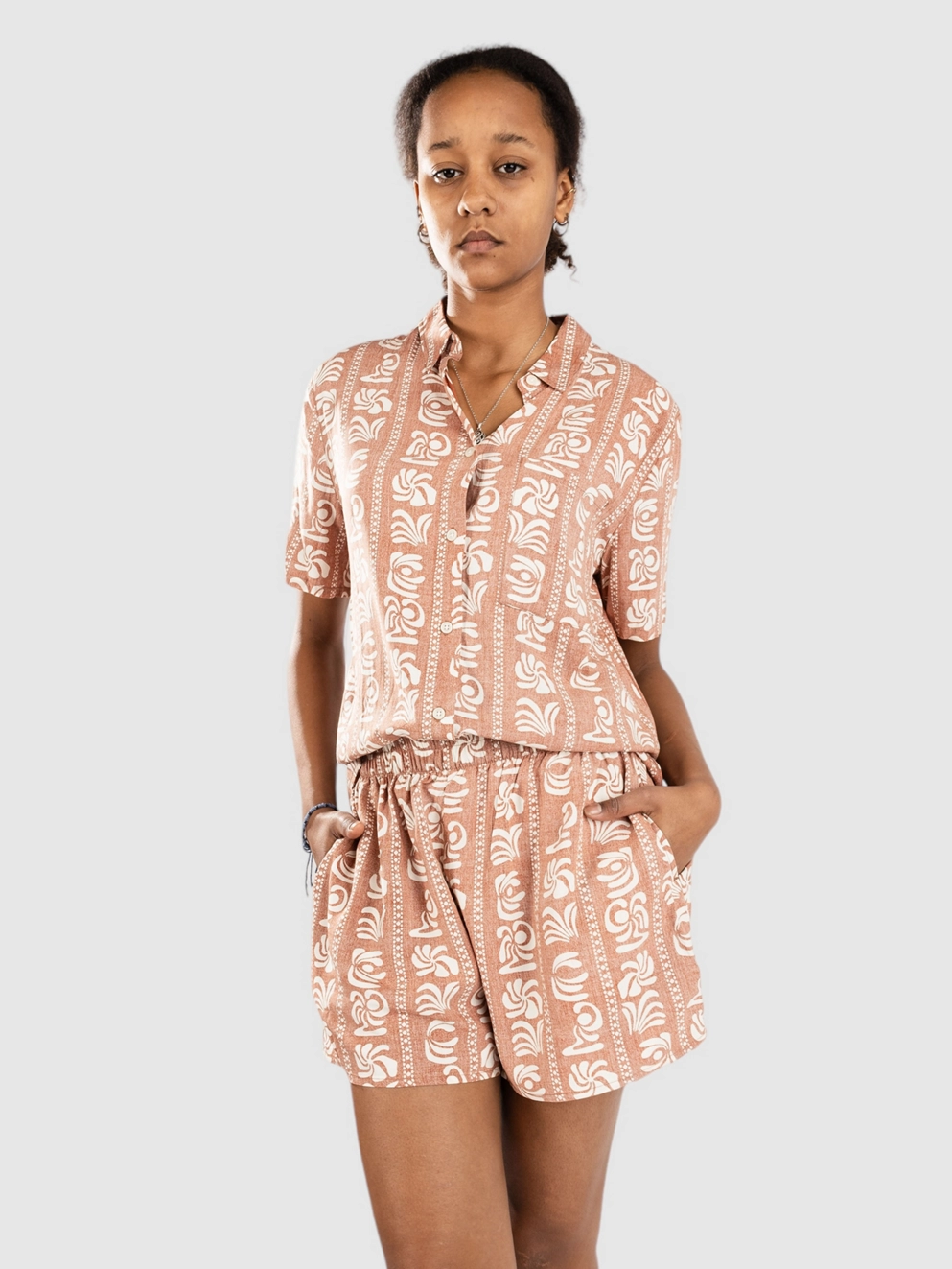 Sisstr Island Beauty Woven Shirt henna