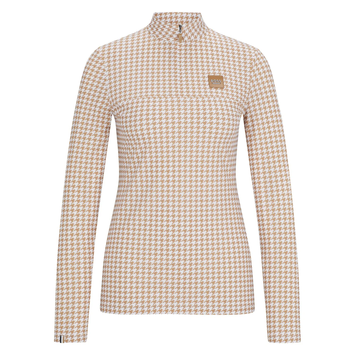 BOSS EQUESTRIAN Trainingsshirt Rachel Houndstooth  - camel