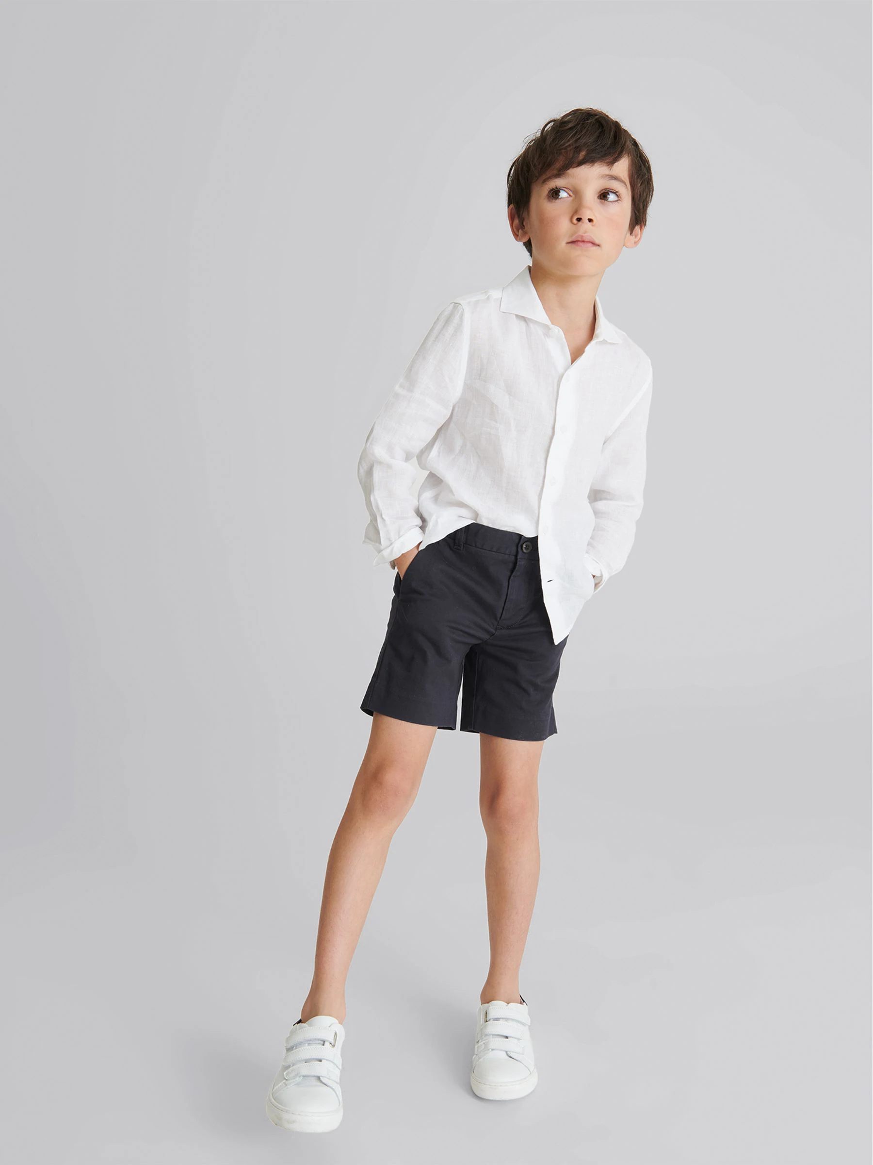 Marineblauw - REISS casual bermuda Wicket
