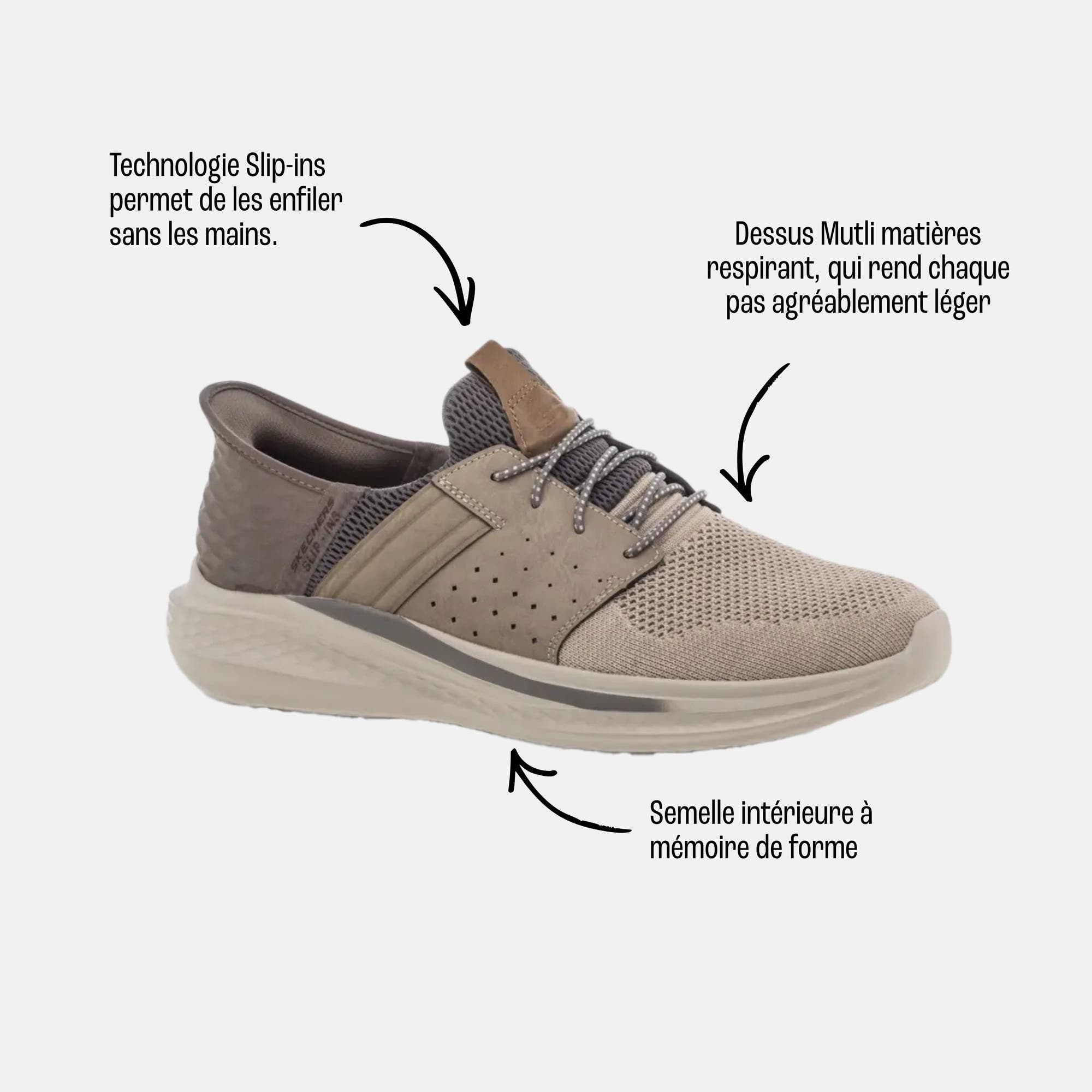 Baskets Homme taupe