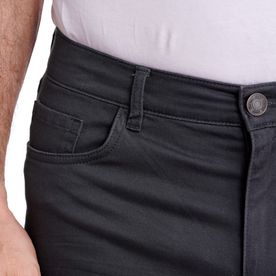 VanVaan Denim Herren Shorts im Five-Pocket-Style dunkelgrau