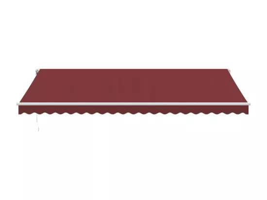 Auvent rétractable automatique avec LED bordeaux 500x350 cm