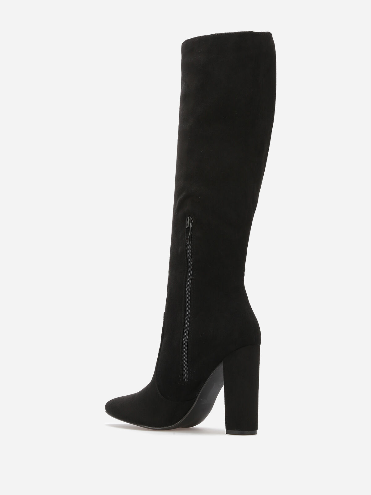 Bottes en suédine à bout pointu- Noir