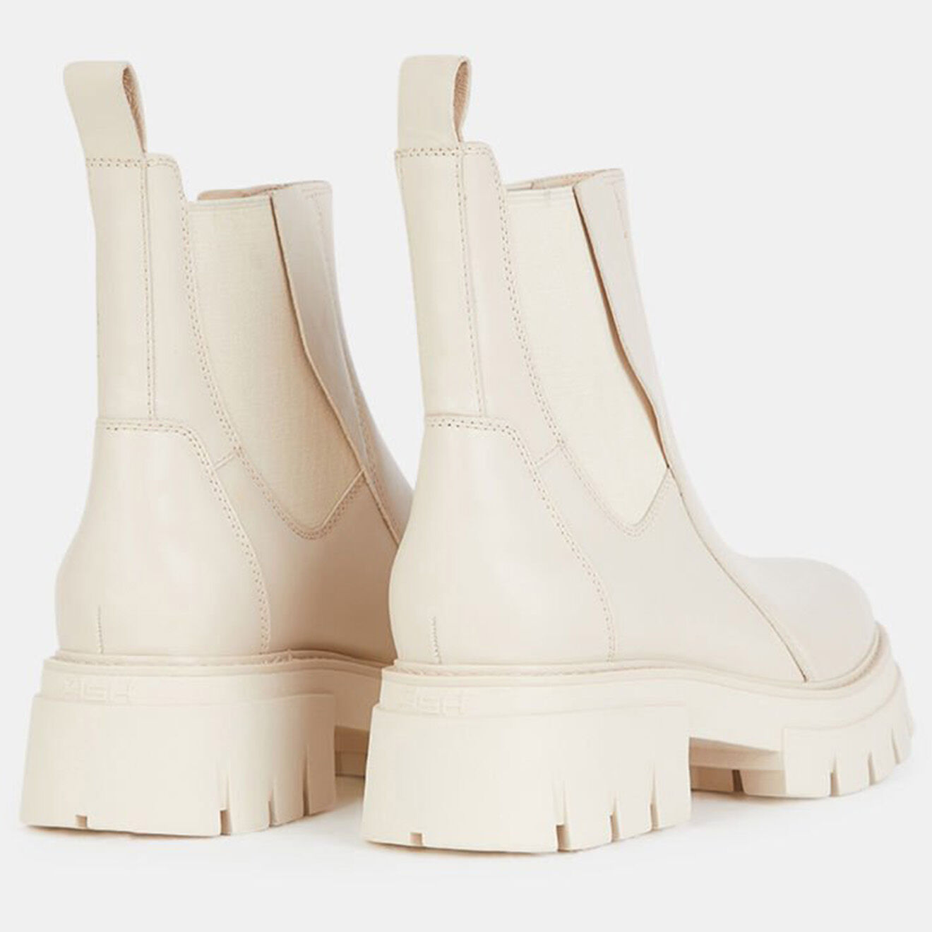 Ash Chelsea Boots en Cuir Links beiges - Talon 6 cm