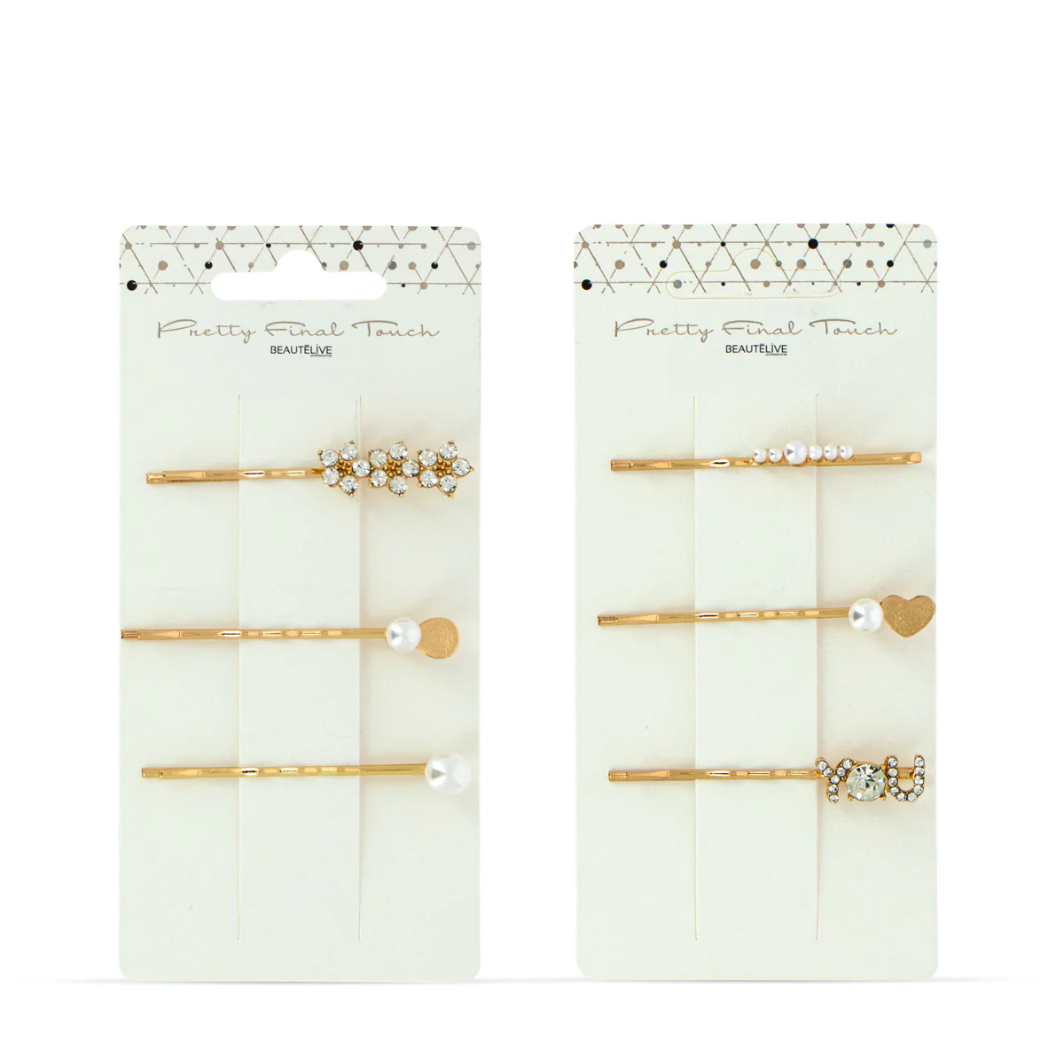 Barrettes dorées Mix x3