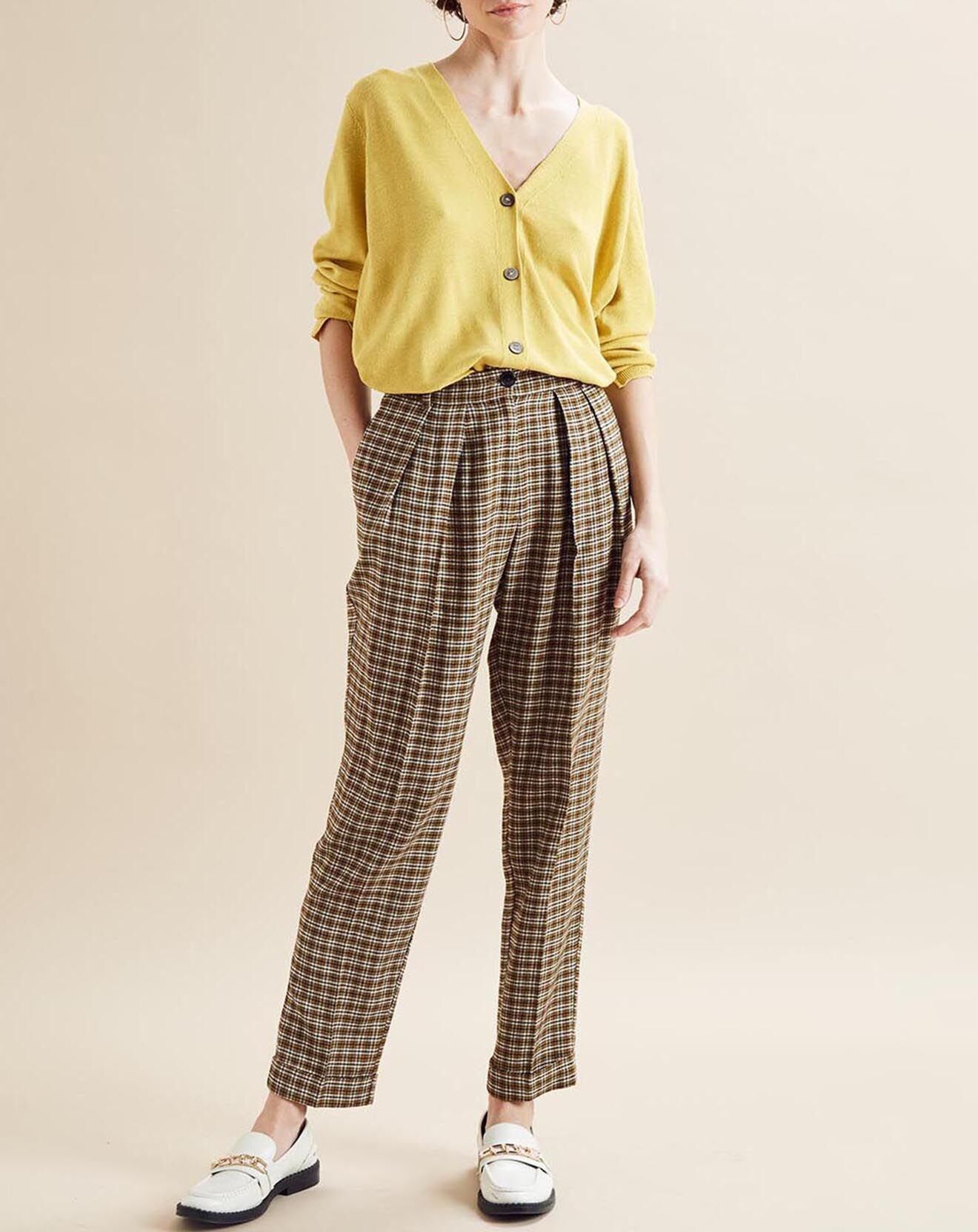 Chloé Stora Cardigan en Lin mélangé Ninja jaune