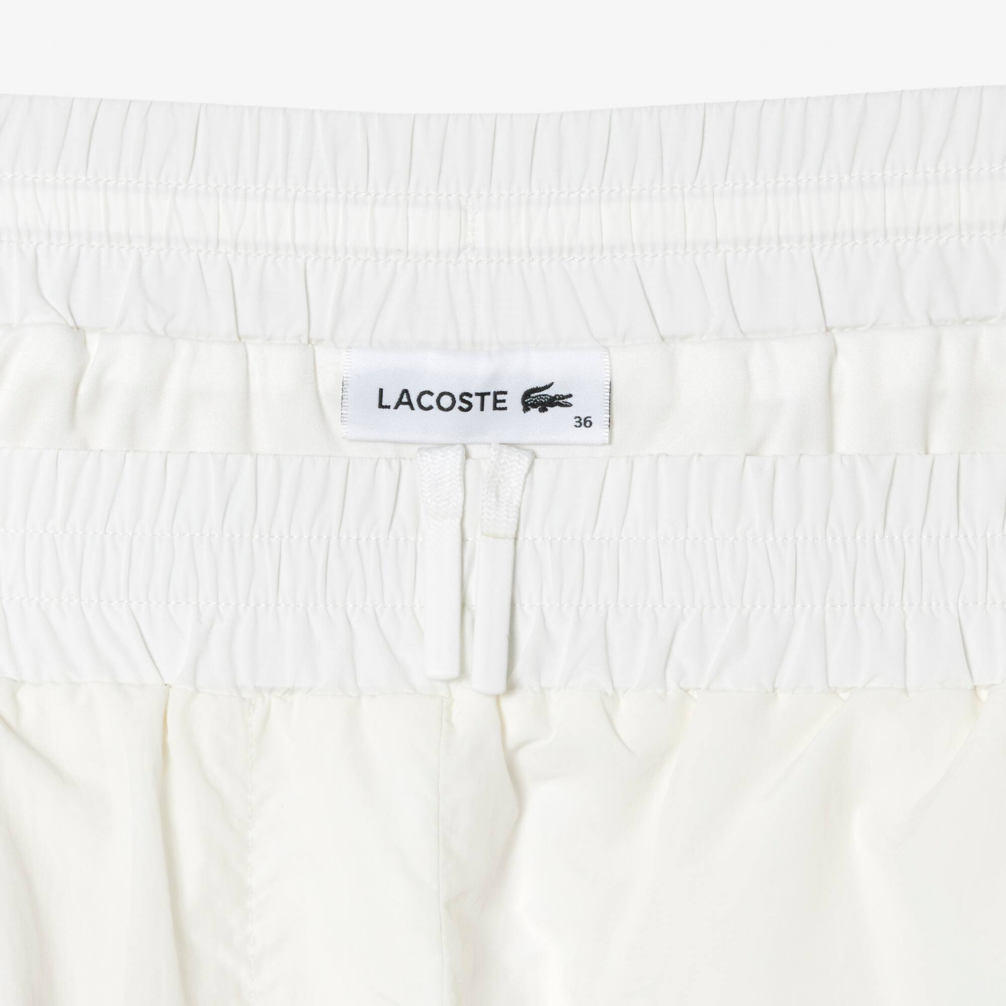 Trainingshose aus Nylon mit Weitem hosebein Traningshosen - Weiss - Lacoste - Damen
