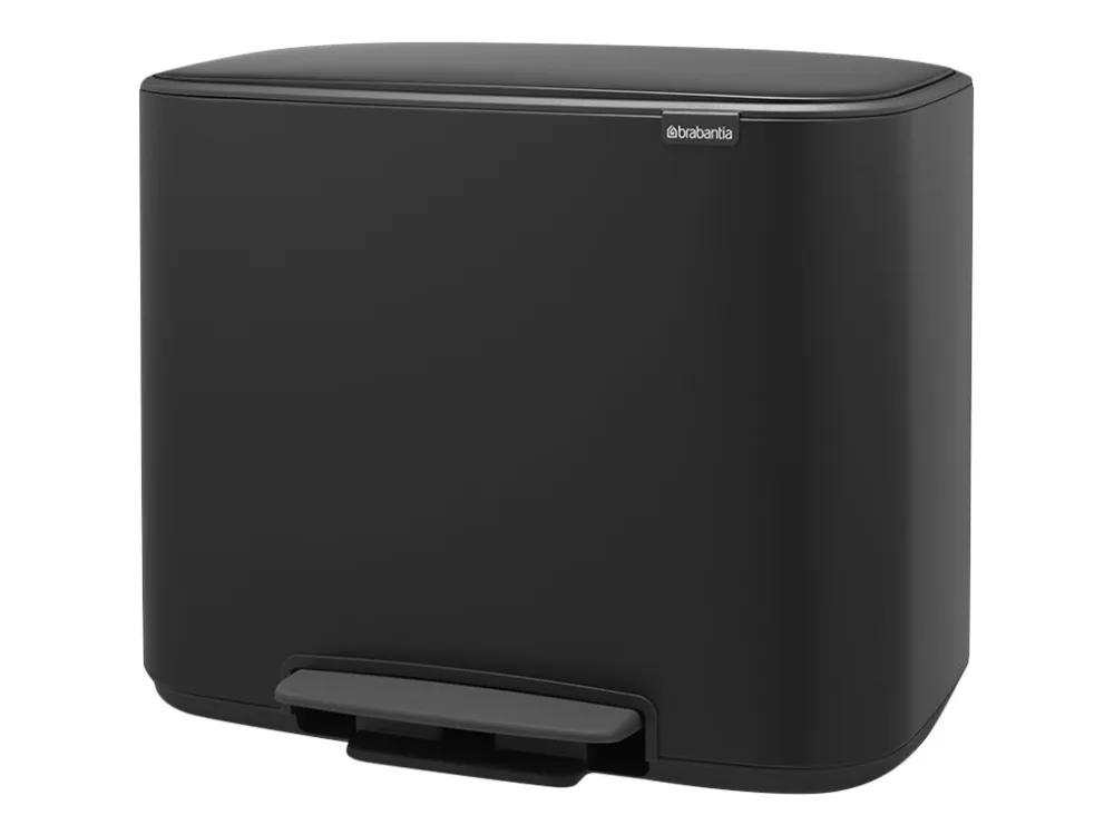 Brabantia Bo Pedal Bin - Skraldespand - fliplåg - 36 L - fodpedal - mat sort