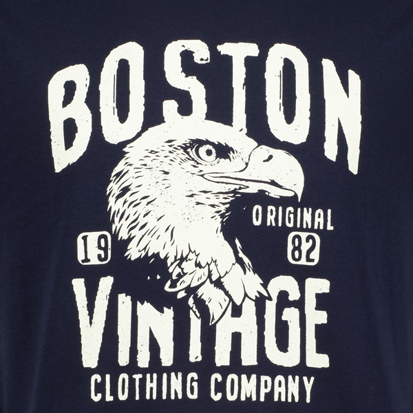 Unsigned heren T-shirt donkerblauw met opdruk