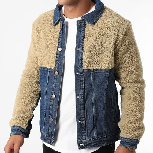 Veste Jean 3925 Bleu Denim Beige