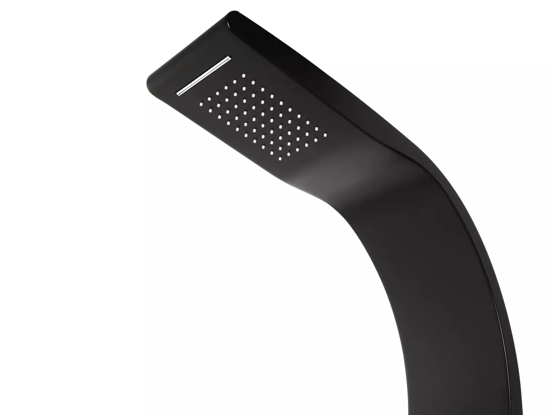Colonne de douche hydromassante - noire - 20*132 cm - KOURBEA