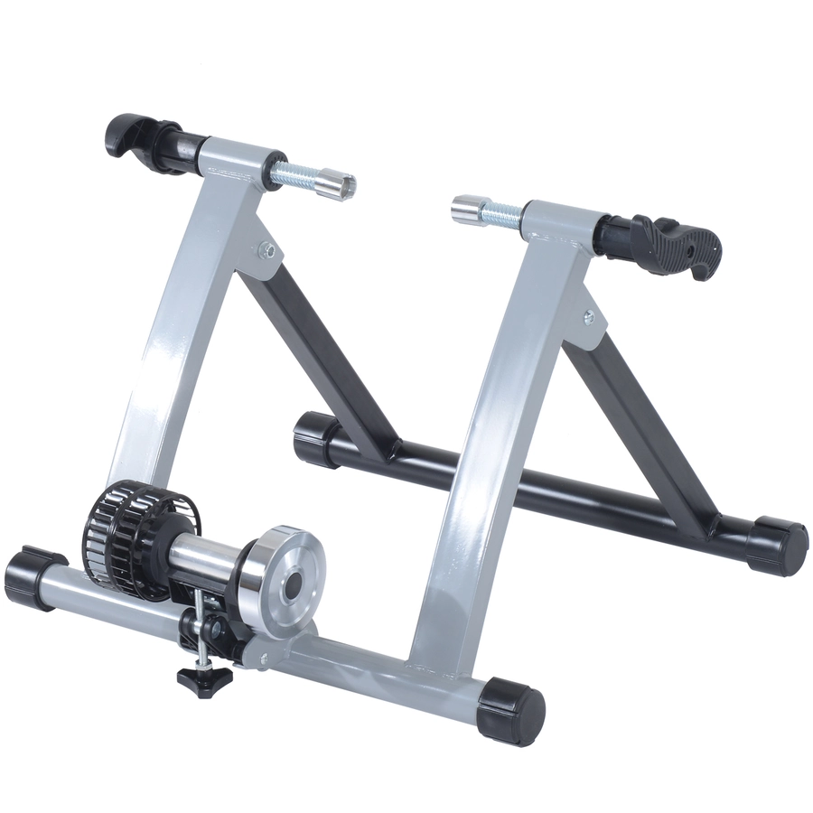 HOMCOM Heimtrainer mit Luftwiderstandsbremse silber, schwarz