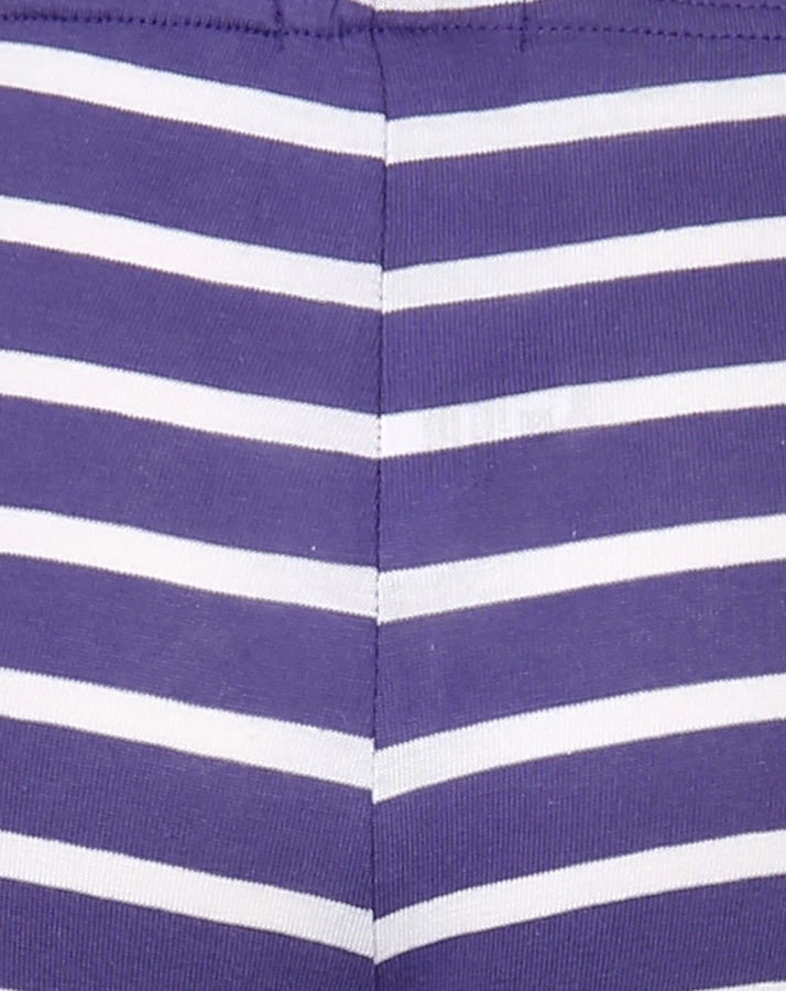 Leggings LYNFORD mit Glitzer-Schmetterling gestreift in lila/weiß
