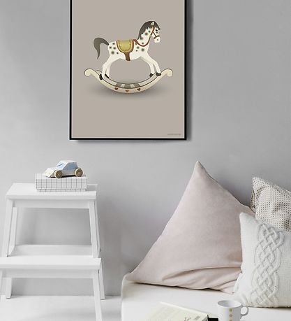 Vissevasse Poster - 30x40 - Rocking Horse - Pink