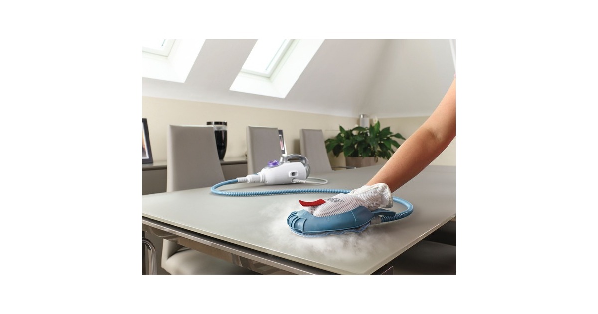 BLACK+DECKERBHSM1615DSM 1600W Steam-mop met SteaMitt, deltavoet en 17 accessoires stoomreiniger  (Wit/donkerpaars)