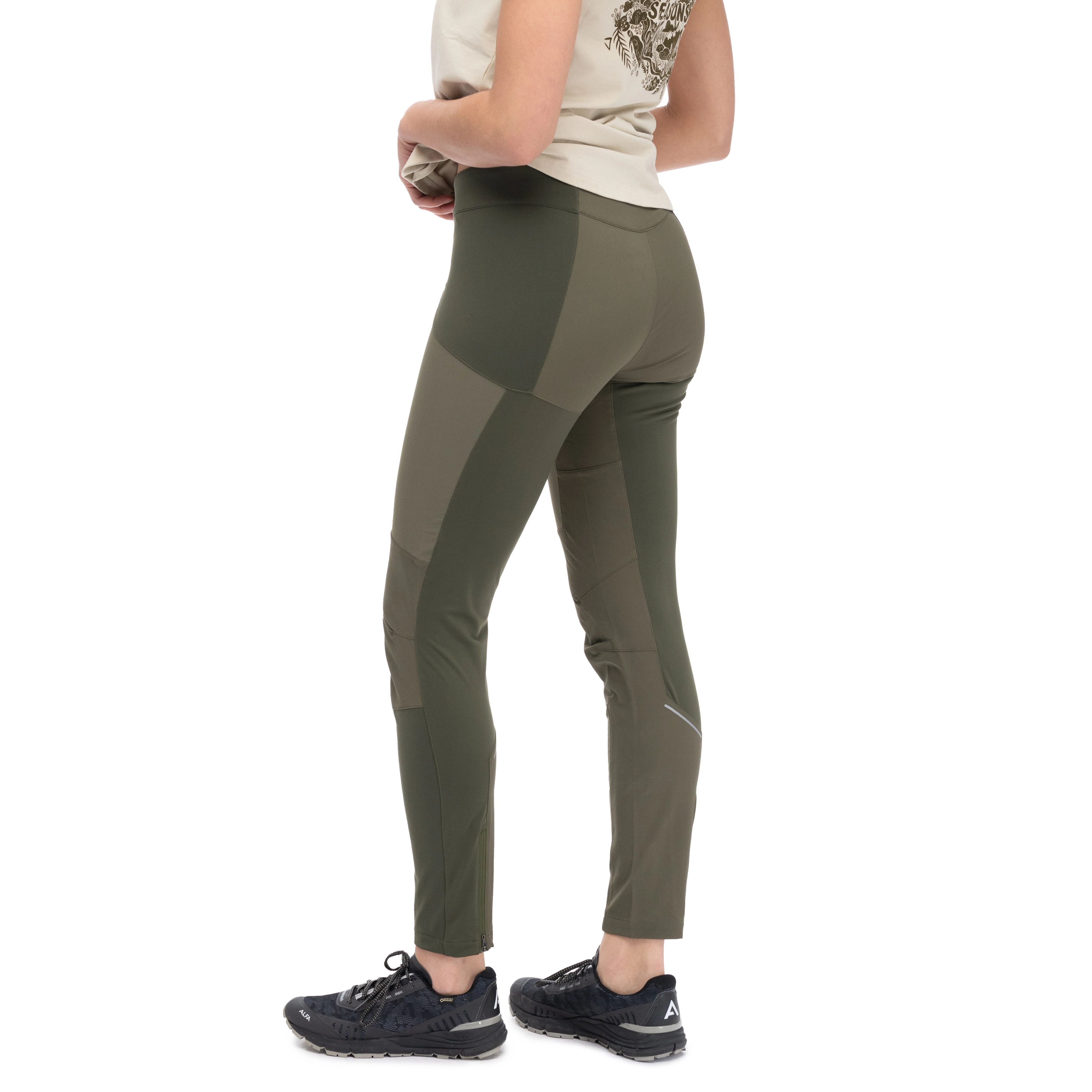 Fløyen Original Tight Pants Women Dark Green Mud