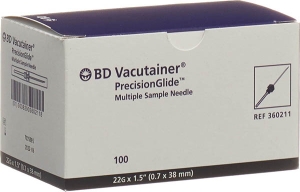 VACUTAINER Kanüle 22G 0.7 x 38 mm schwarz, 100 Stück