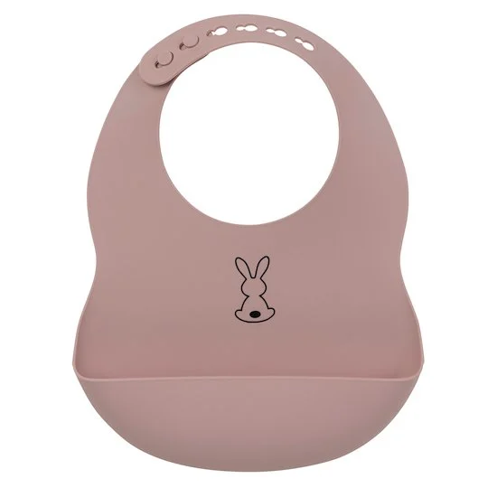 Bavoir silicone   Vieux rose        de               Nattou
