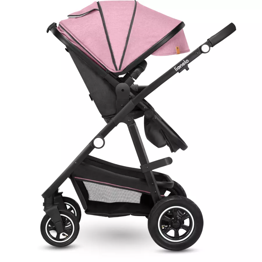 lionelo Kombikinderwagen Amber 3 in 1 Pink Rose