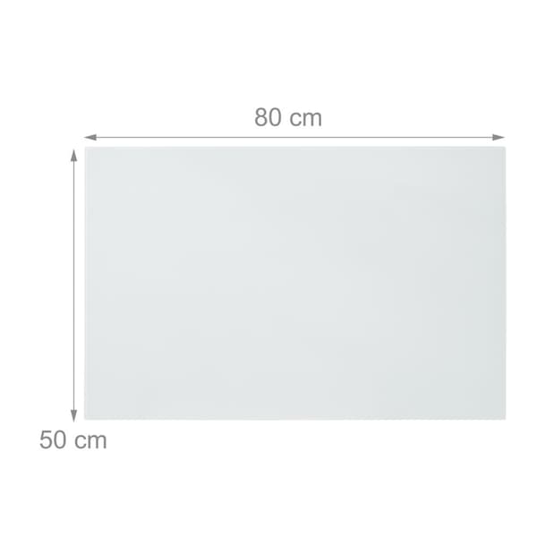 Hvitt glass magnettavle