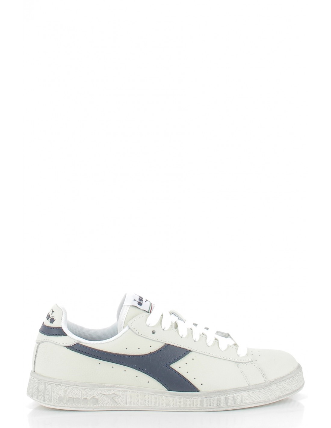 diadora Sneakers mixte game l low cuir blanc/bleu