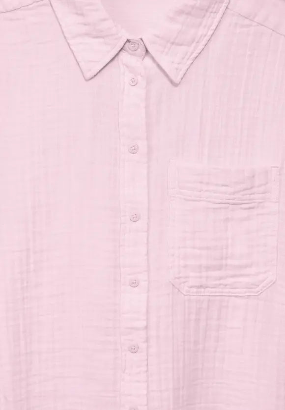 Musselin Hemdbluse - fresh rose