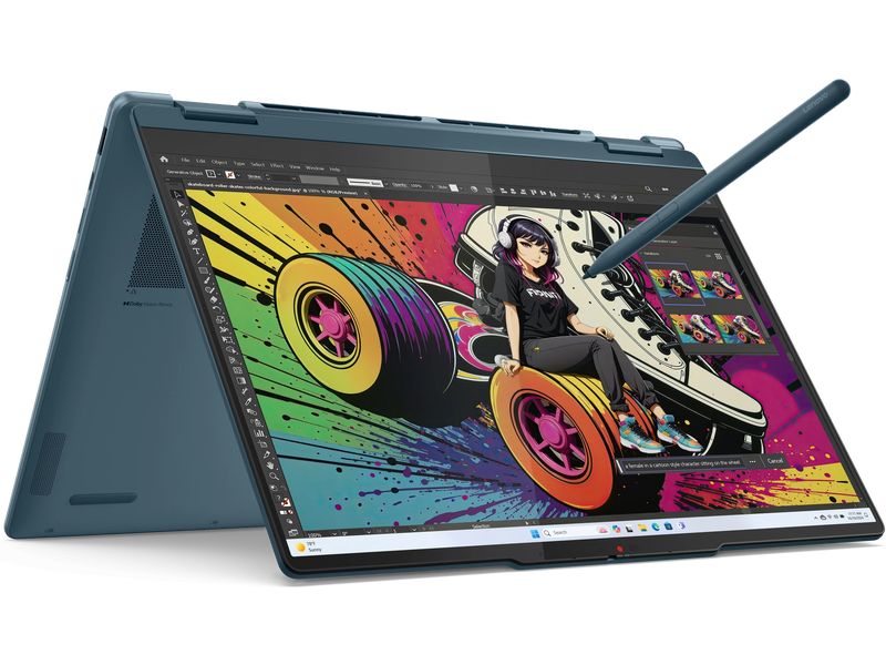 Lenovo Notebook Yoga 7 2-in-1 14AKP10 (AMD) Leistungsfähiger Convertible-Laptop mit Active-Pen-Unterstützung
