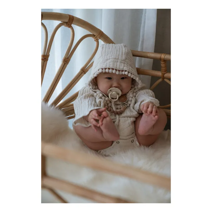 Mushie Attache-tétine Eva | Vieux Rose