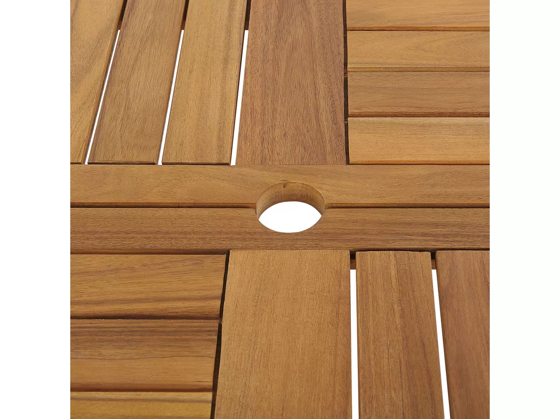 Table de salle à manger de jardin TOLVE 150 cm 150 cm Acacia Marron