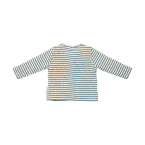Little Dutch Stripe T-Shirt Lange Mouw - Stone Blue
