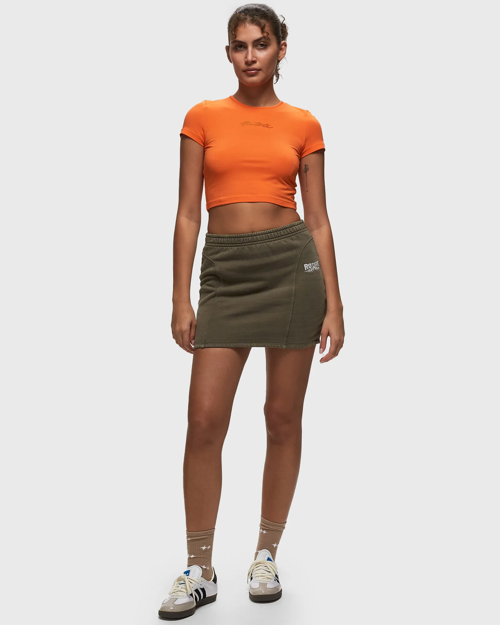 ROTATE Birger Christensen Enzyme Sweat Mini Skirt