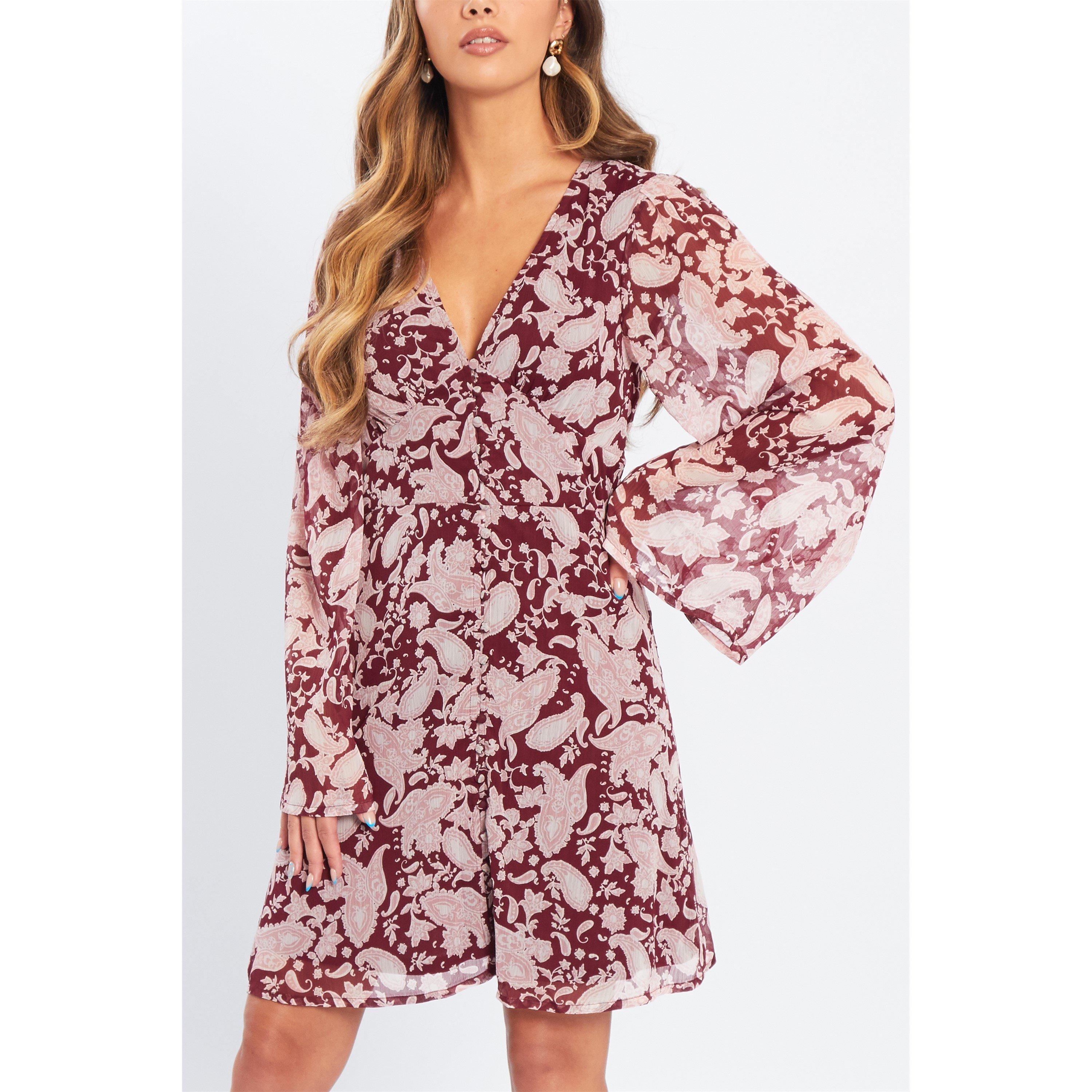 Be You BY Bell Sleeve Dress Womens
