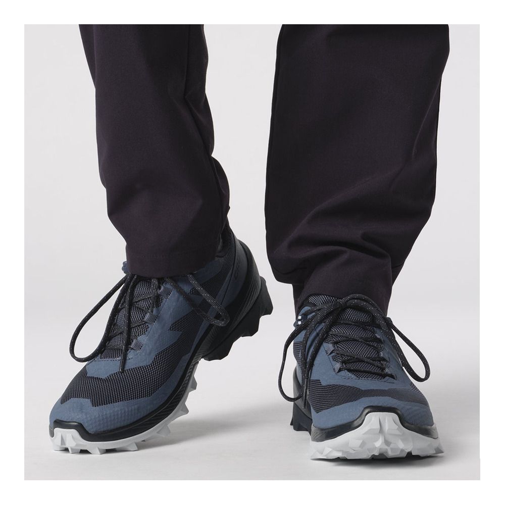 Salomon CROSS OVER 2 GTX - Chaussures randonné Homme bering sea/carbon/pearl blue
