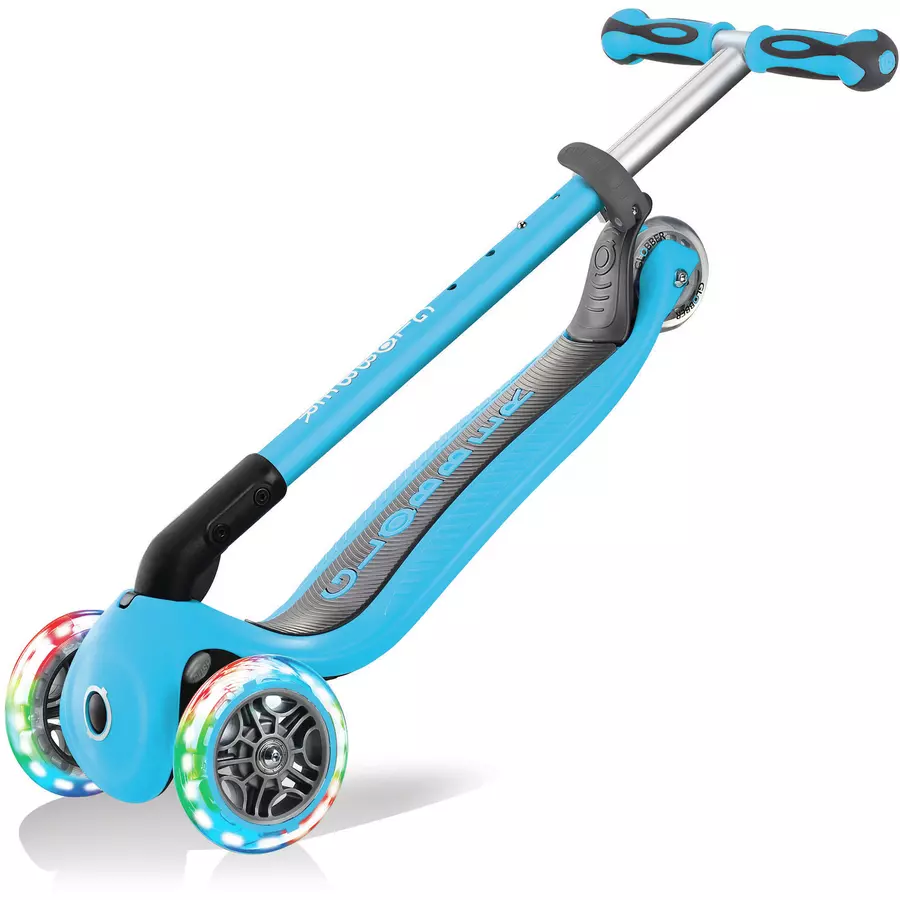 GLOBBER Scooter GO UP Deluxe lights, skyblau