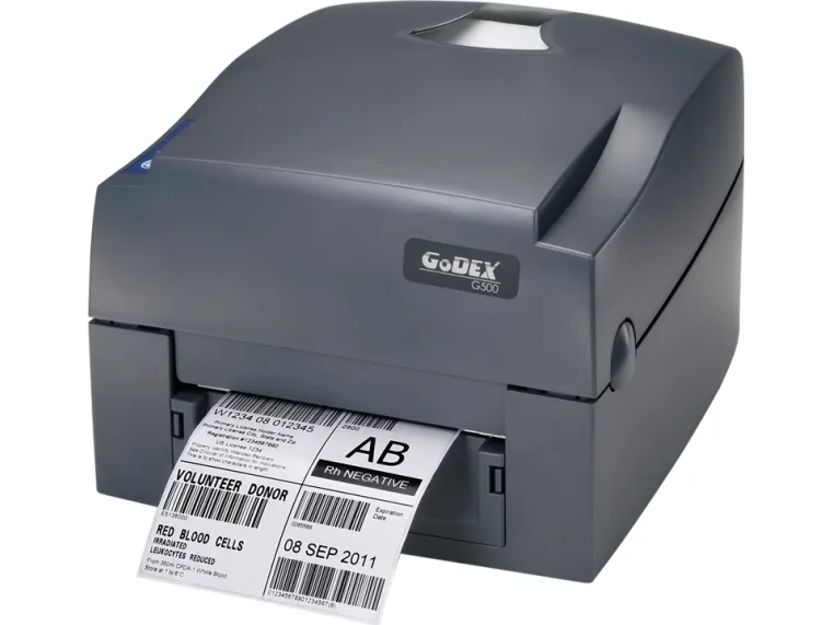 Godex G500, Direkte termisk/termisk overførsel, 203 x 203 dpi, 127 mm/sek., Sort