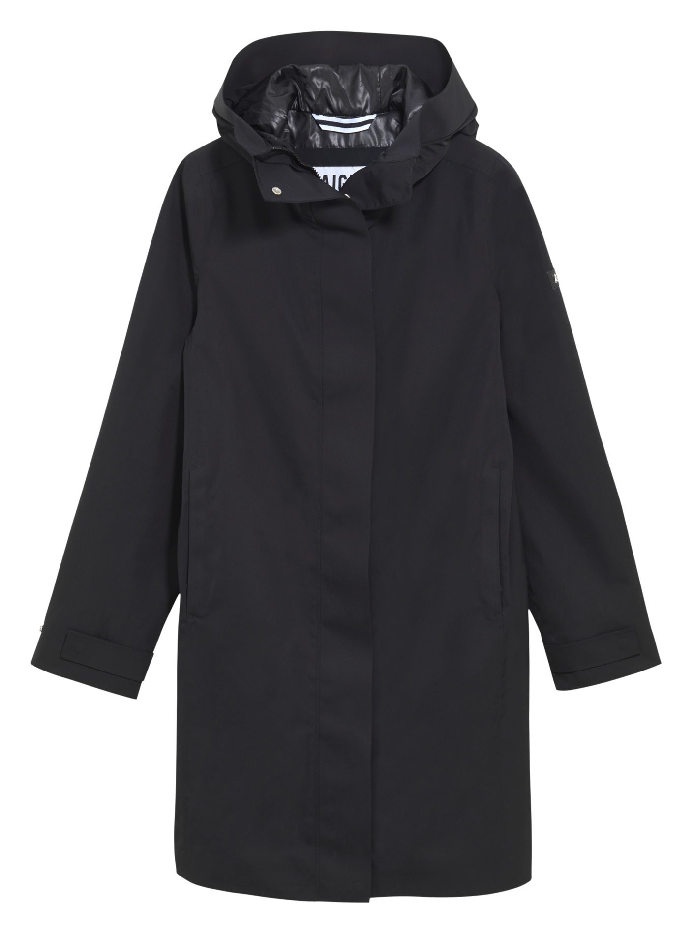 Parka imperméable col montant | Noir