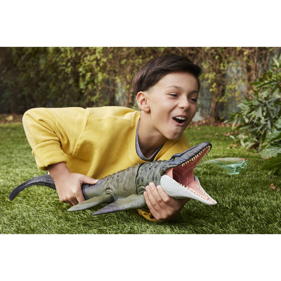 Jurrasic World Rebirth Bite 'N Blast Mosasaurus actiefiguur