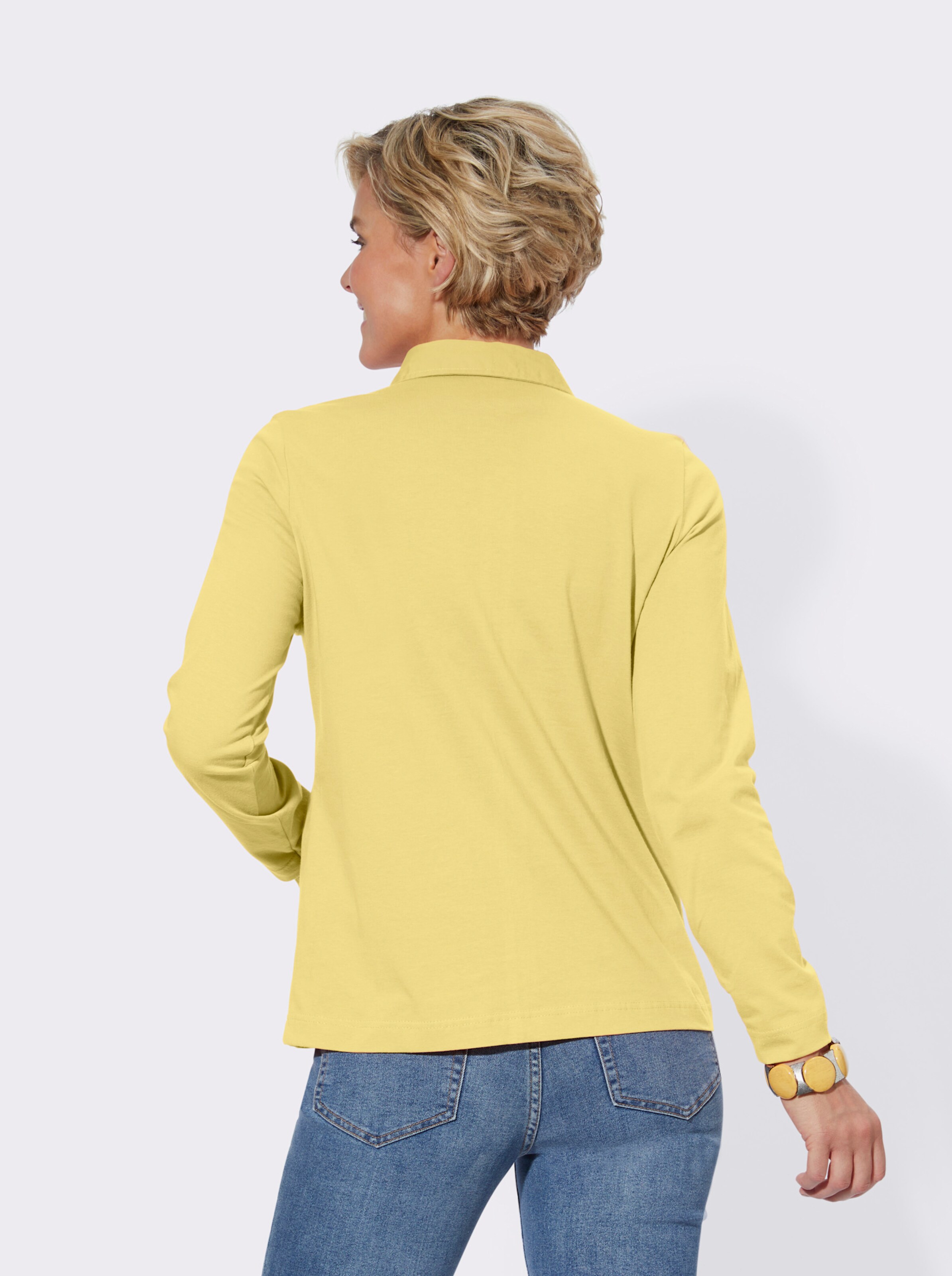 Langarm-Poloshirt