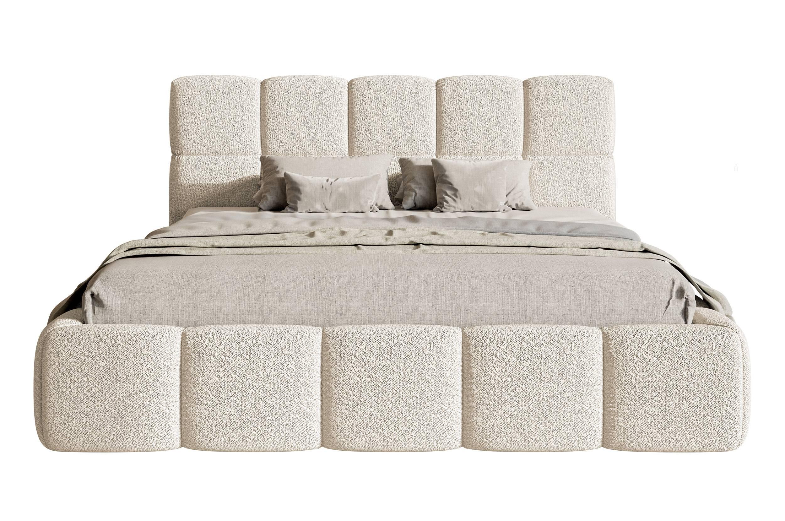 NADUVI Collection Bedframe Chloe bouclé met opbergruimte 180 x 200 cm