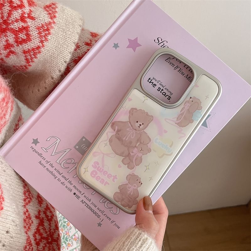 Elliure - Bear telefoonhoesje - iPhone 16 Pro Max / 16 Pro / 16 Plus / 16 / 15 Pro Max / 15 Pro / 15 Plus / 15 / 14 Pro Max / 14 Pro / 14 Plus / 14 / 13 Pro Max / 13 Pro / 13 / 13 Mini