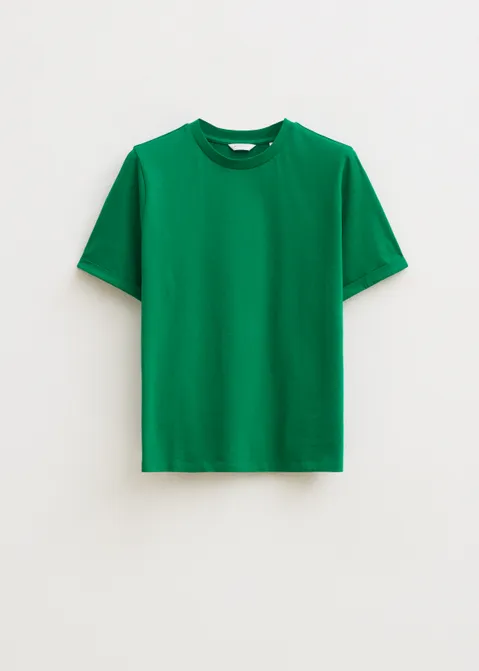 T-shirt met opgerolde mouwen groen (GRN.D)