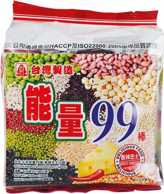 Pei Tien Energy 99 Granen Sticks Pittige Kaas Smaak 180g