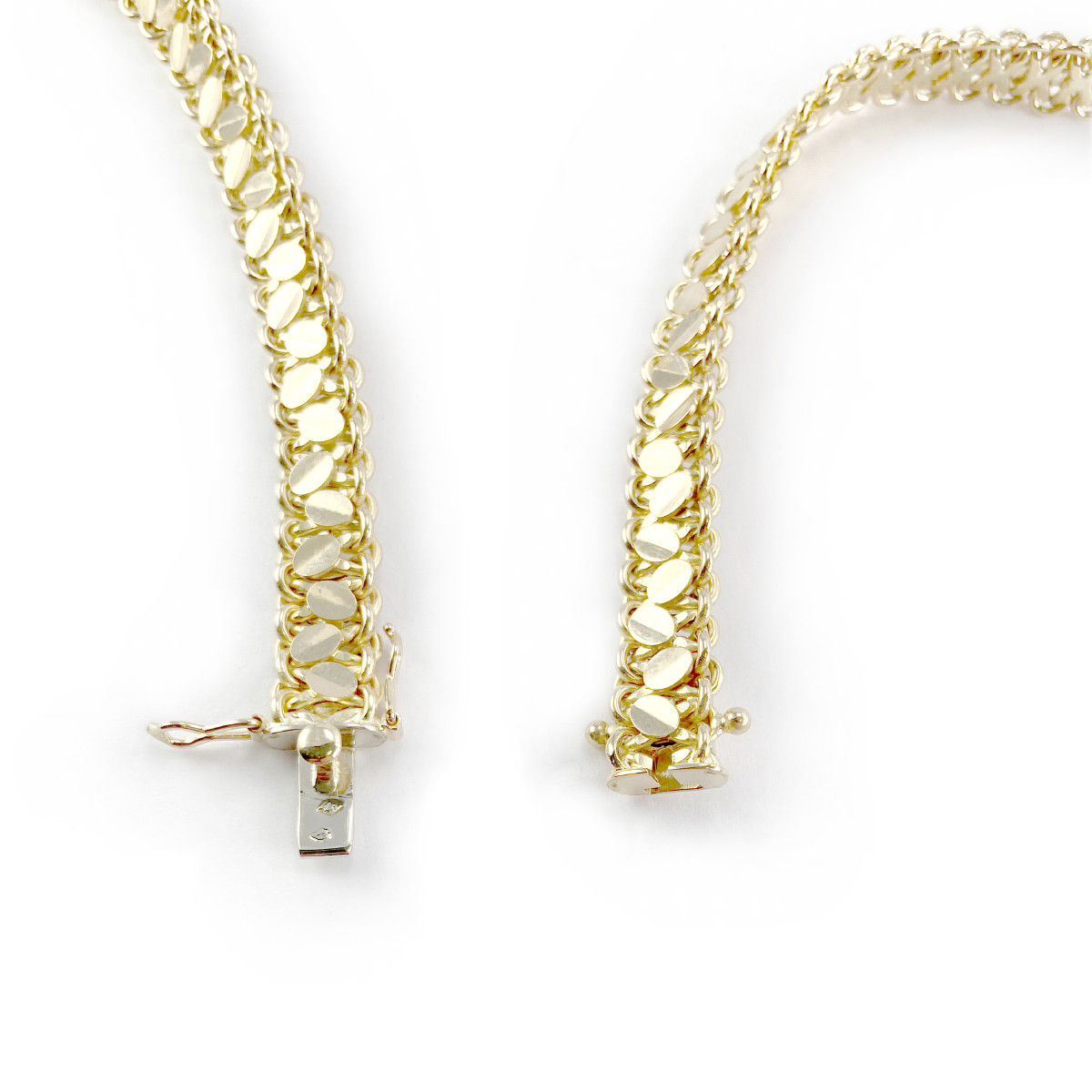 Collier d'occasion or 750 jaune maille fantaisie
