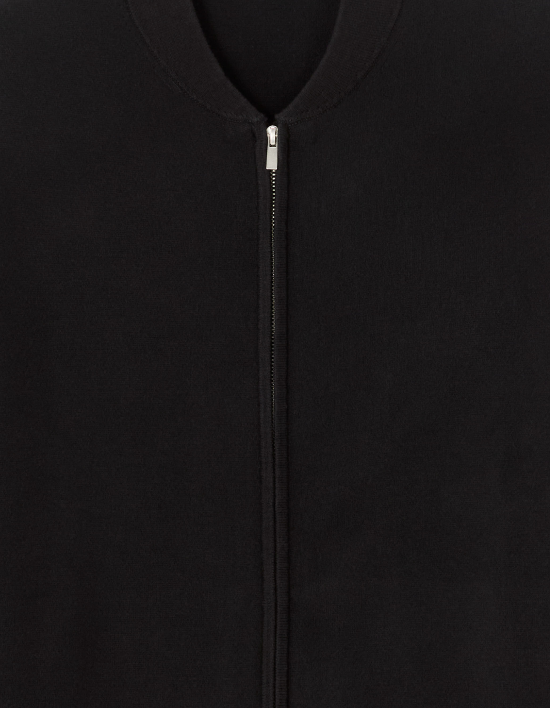 Gilet col bomber zippé - noir