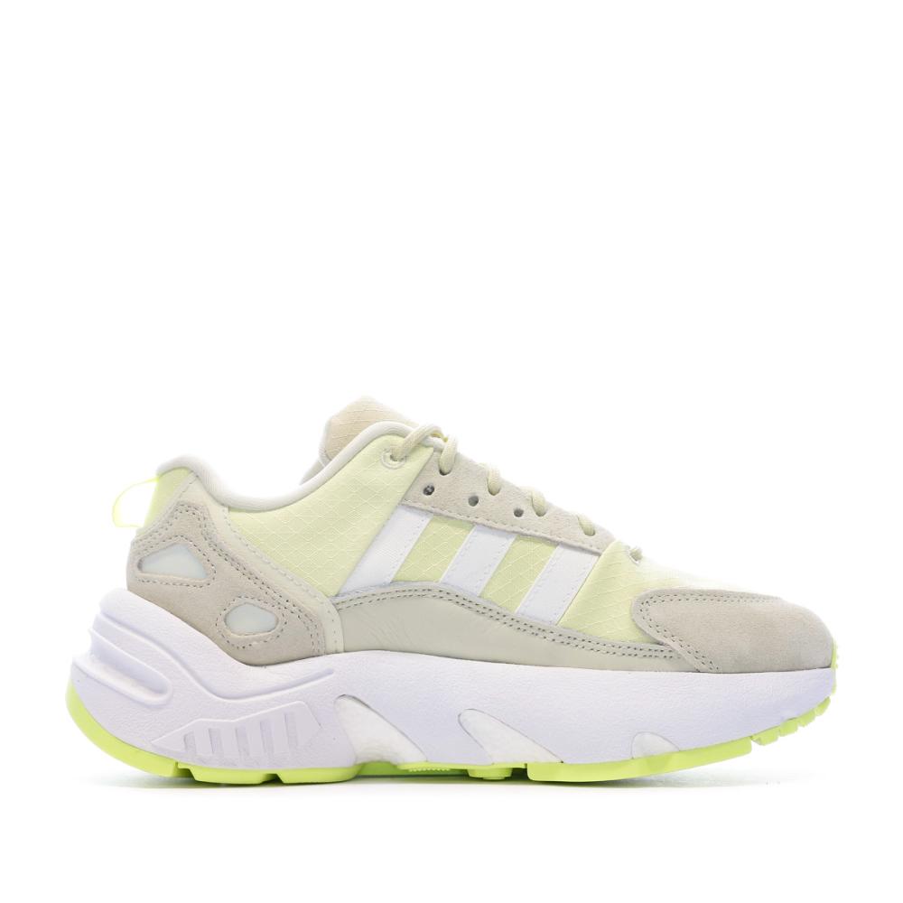 Adidas Baskets Écru/Jaune Femme Adidas Zx 22 Boost